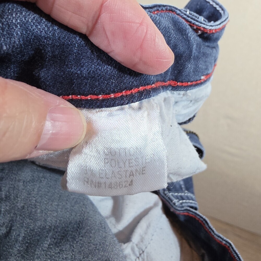 L & B Lucky & Blessed Stretchy Distressed Denim Blue Jeans Sz 6 Momcore Grunge - Picture 12 of 12